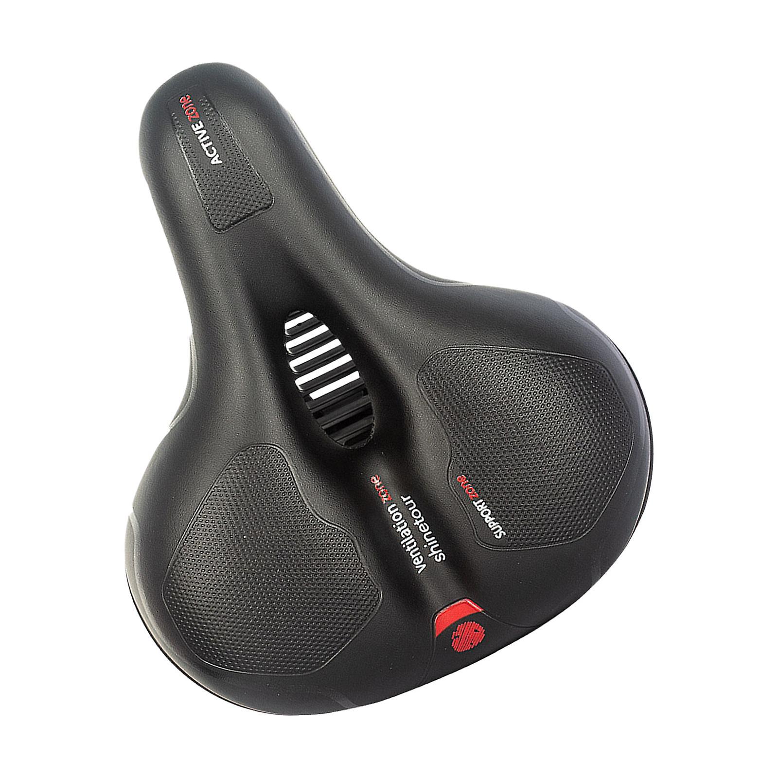 Selle de vélo absorption des chocs selle large confortable étanche siège de vélo rouge