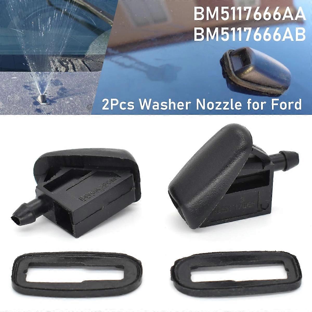 2x Front Windshield Wiper Washer Jet Nozzle For Ford Focus 2 3 Mondeo Galaxy C~max Fiesta KA Fusion BM5117666AB Windscreen Clean FN9U1769