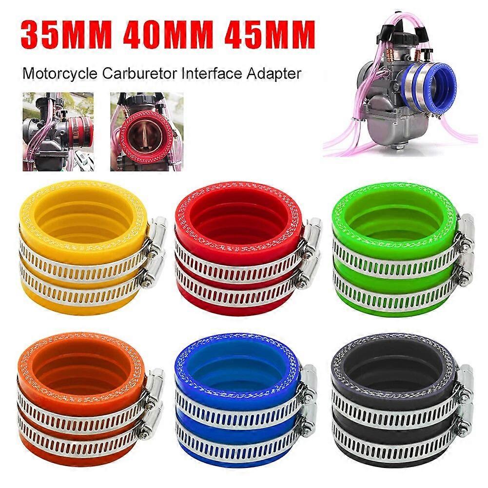 Universal 35mm 40mm 45mm Aluminum Rubber Motorcycle Carburetor Intake Air Filter Interface Adapter for PE PWK PWM FCR Carburetor ST1M127