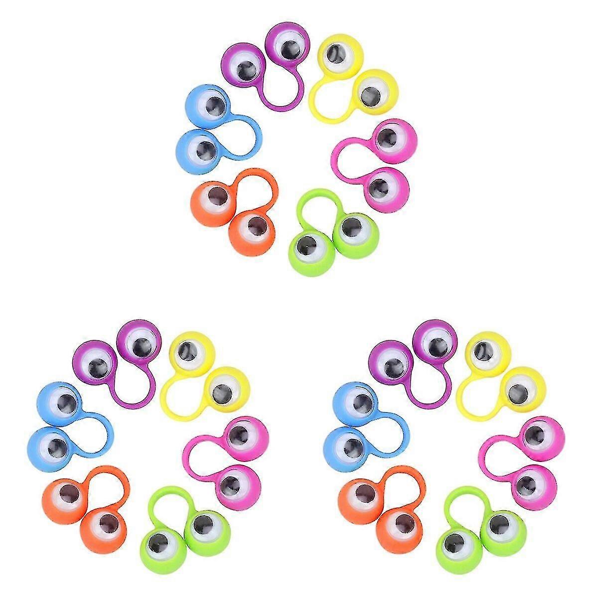 50 buc jucărie deget educaționale inteligente finger jucărie mare ochi deget inel mari deget inel mari mari deget joc de jucărie pentru copii cadou parte favoarea (aleatoare C