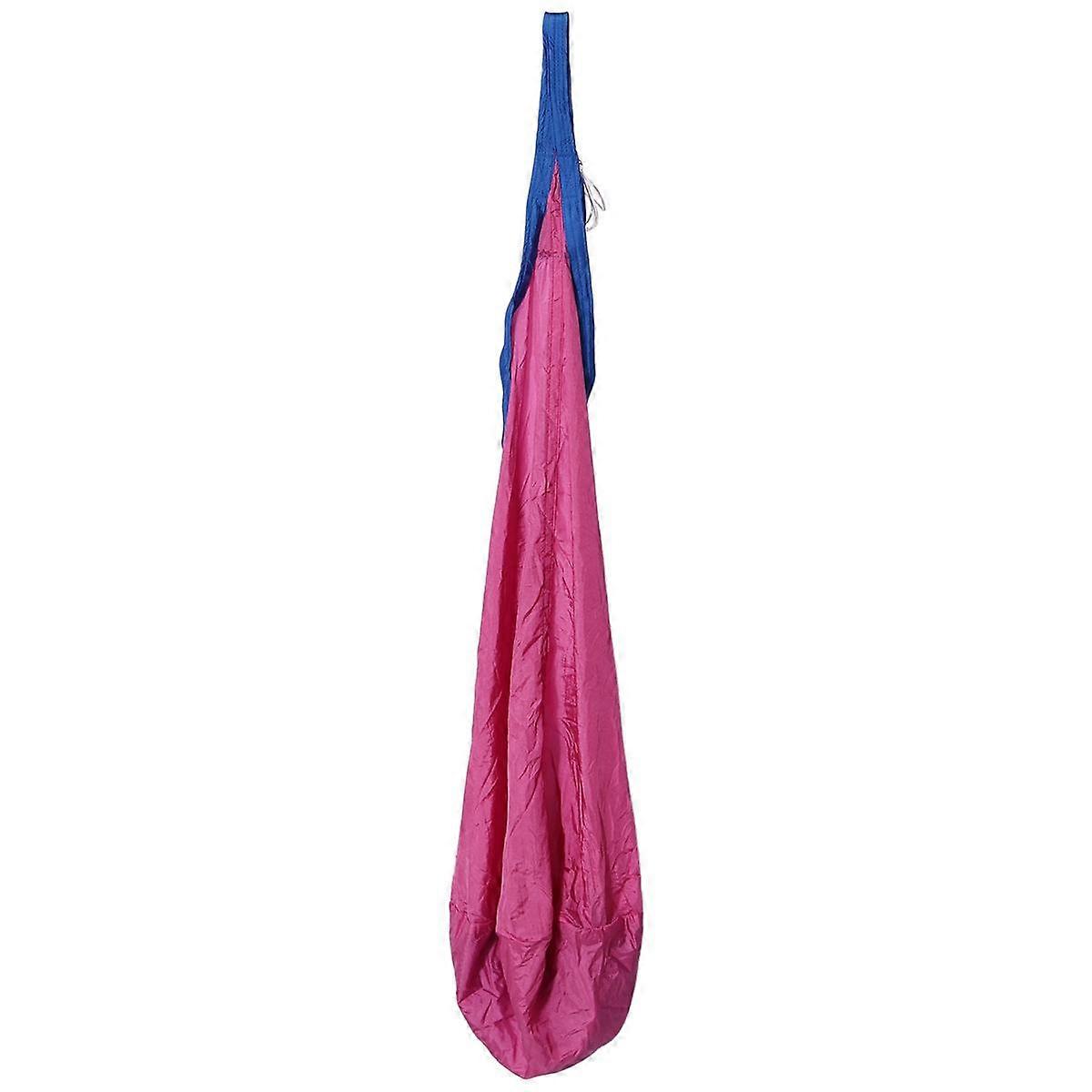 Light Up Kids Pod Swing Seat,Therapeutic Sensory Swing,Hug Ceiling Snuggle Swing, Adjustable Fabric Hammock Red