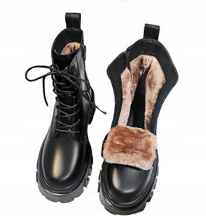 Women's Snow Boots Winter Plus Velvet Fur All-in-one Waterproof Anti-slip Short Cotton Shoes British Style Thickened
