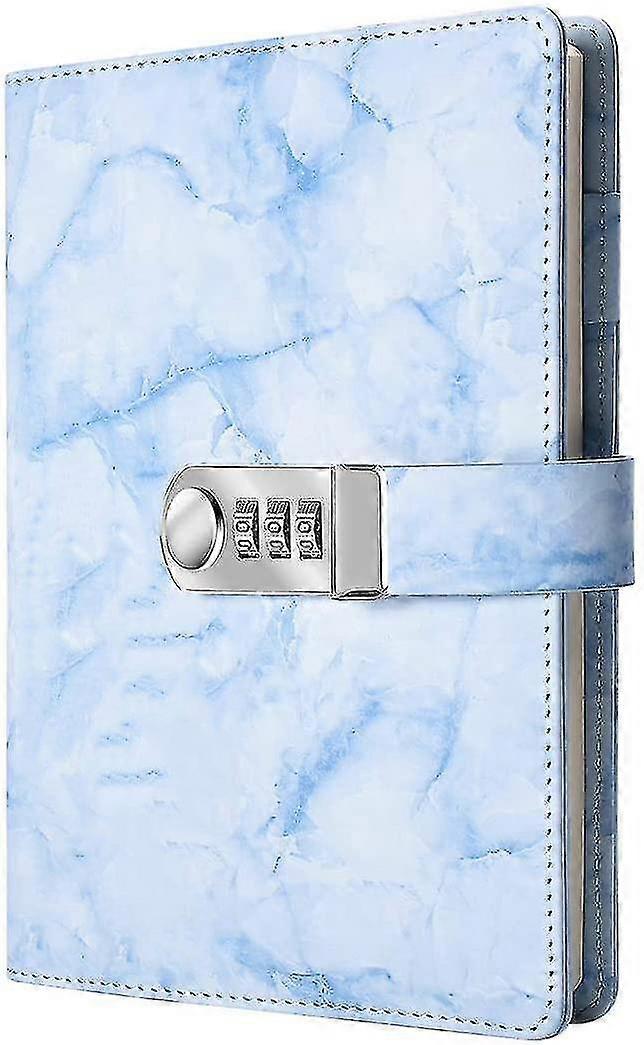 A5クリエイティブパスワードロックジャーナル、プーレザーコンビネーションロックダイアリー