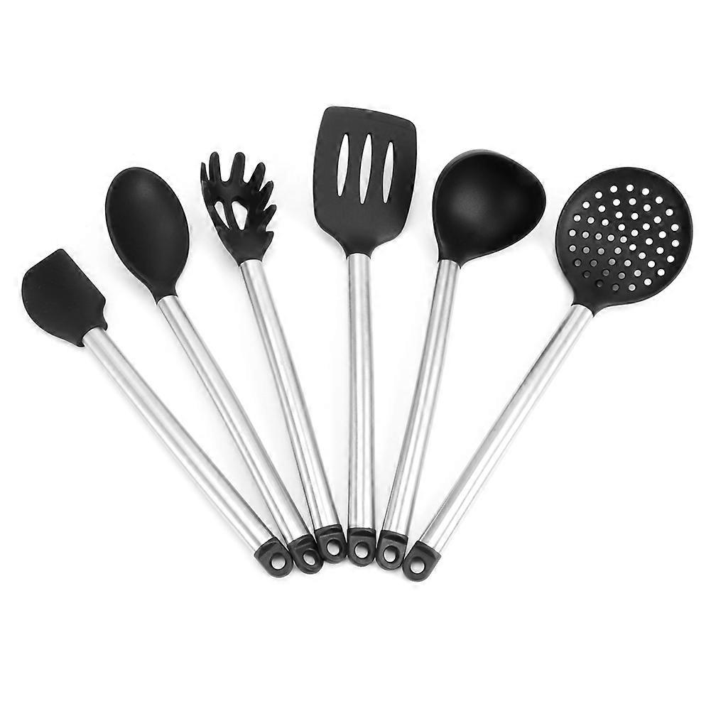 6Pcs Set Silicone Spoon Spatula Set Non‑Stick Baking Cooking Tools Kitchen Accessories
