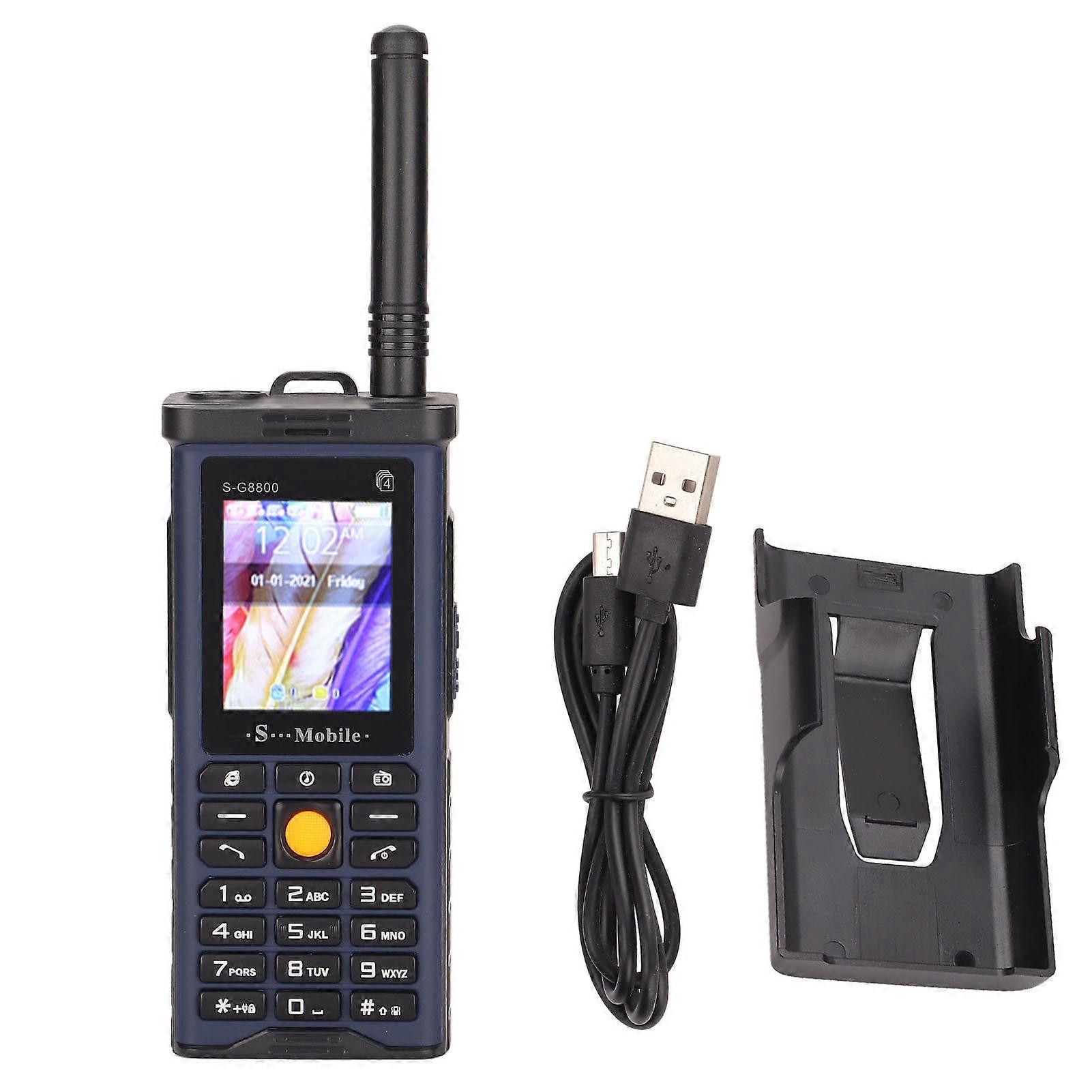 SG8800 κινητό smartphone ξεκλείδωτη κινητό τηλέφωνο 2G ρετρό τηλέφωνο 4 κάρτα SIM μεγάλο κουμπί 2400mAh ικανότητα για ανώτερος (σκούρο μπλε)