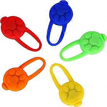 Pezzi LED lampeggiante Light Up Pendant, Silicone LED Dog Collar Light Up Collar, Ciondoli per Cani Gatti Collari