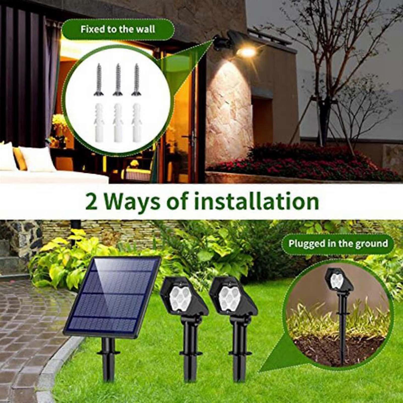 dimmable solar garden light waterproof wire projection light lawn light