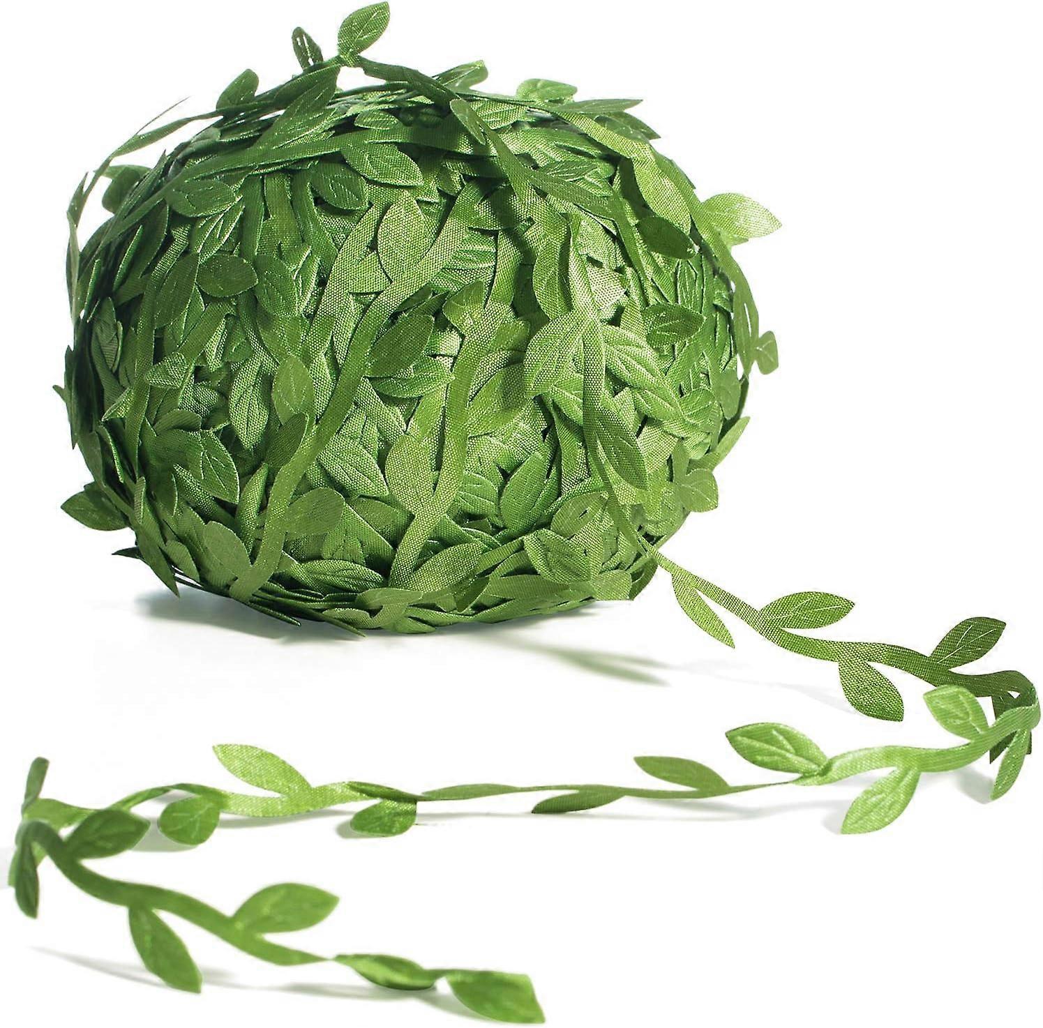 328 Ft Leaf Ribbon, Artificial Vines Leaves String Trim Ribbon Wild Jungle Botanical Greenery