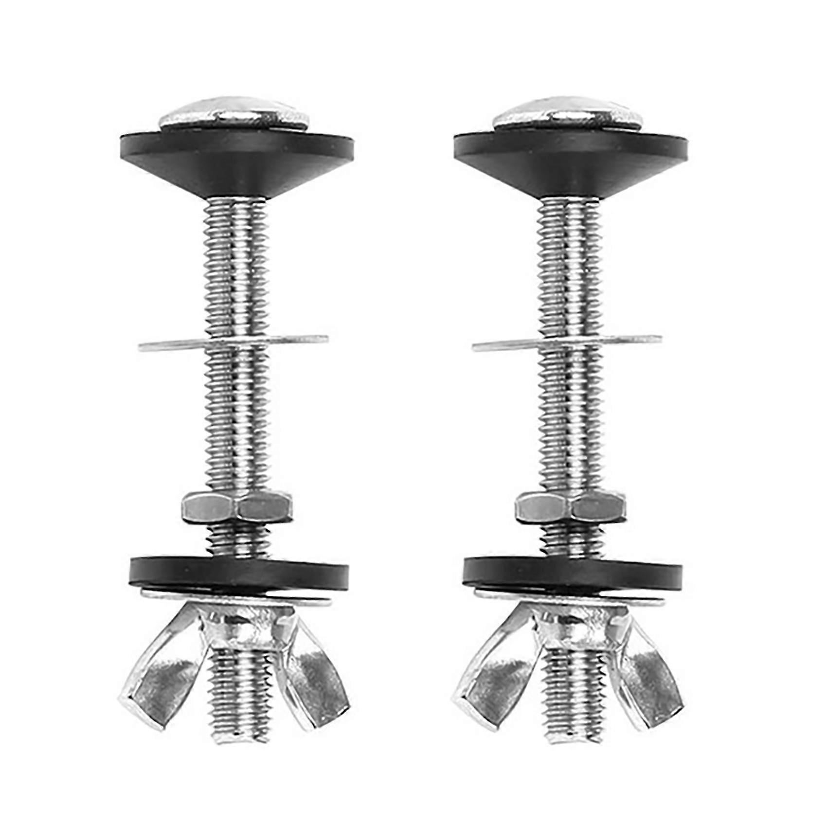 Kit di fissaggio per serbatoio WC e tazza, kit di fissaggio per cisterna, raccordo di fissaggio per tazza WC in acciaio inossidabile con doppio gancio