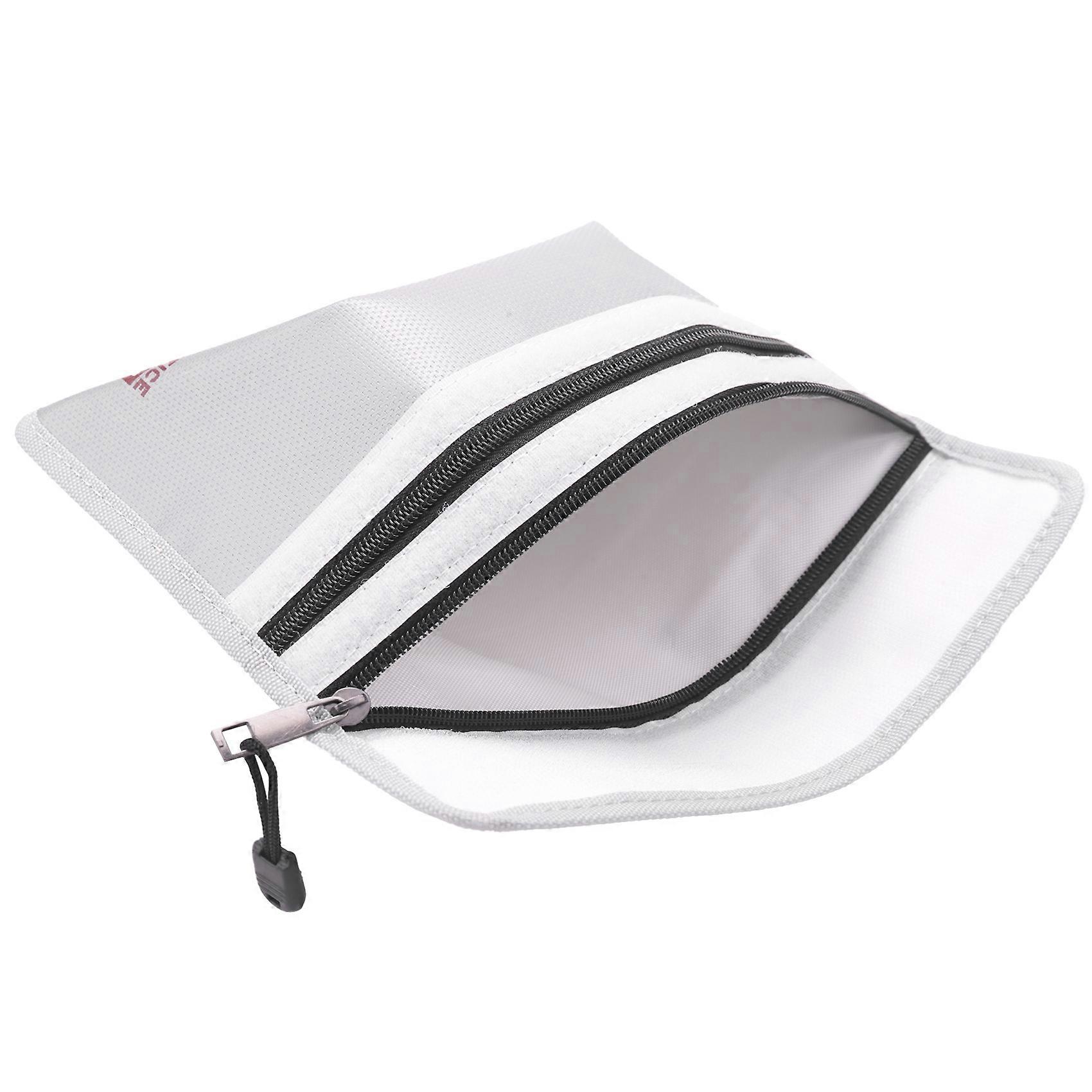 Fireproof Document Bag,Waterproof and Fireproof Money Bag with Zipper,Fireproof Safe Storage Pouch