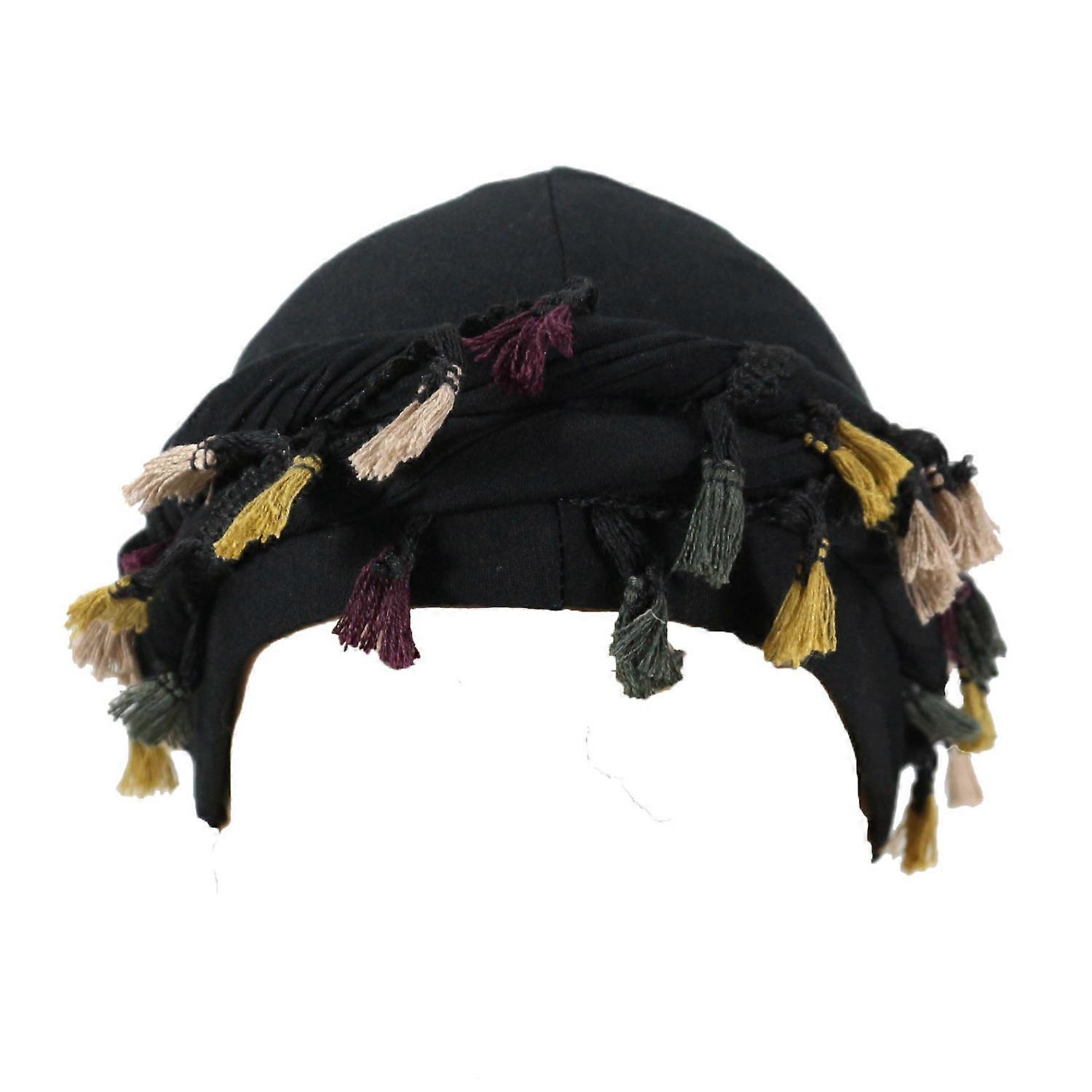 Mens Turban Vintage Twist Head Wrap Satin Lined Halo Turban Modal and Satin Turban Tie