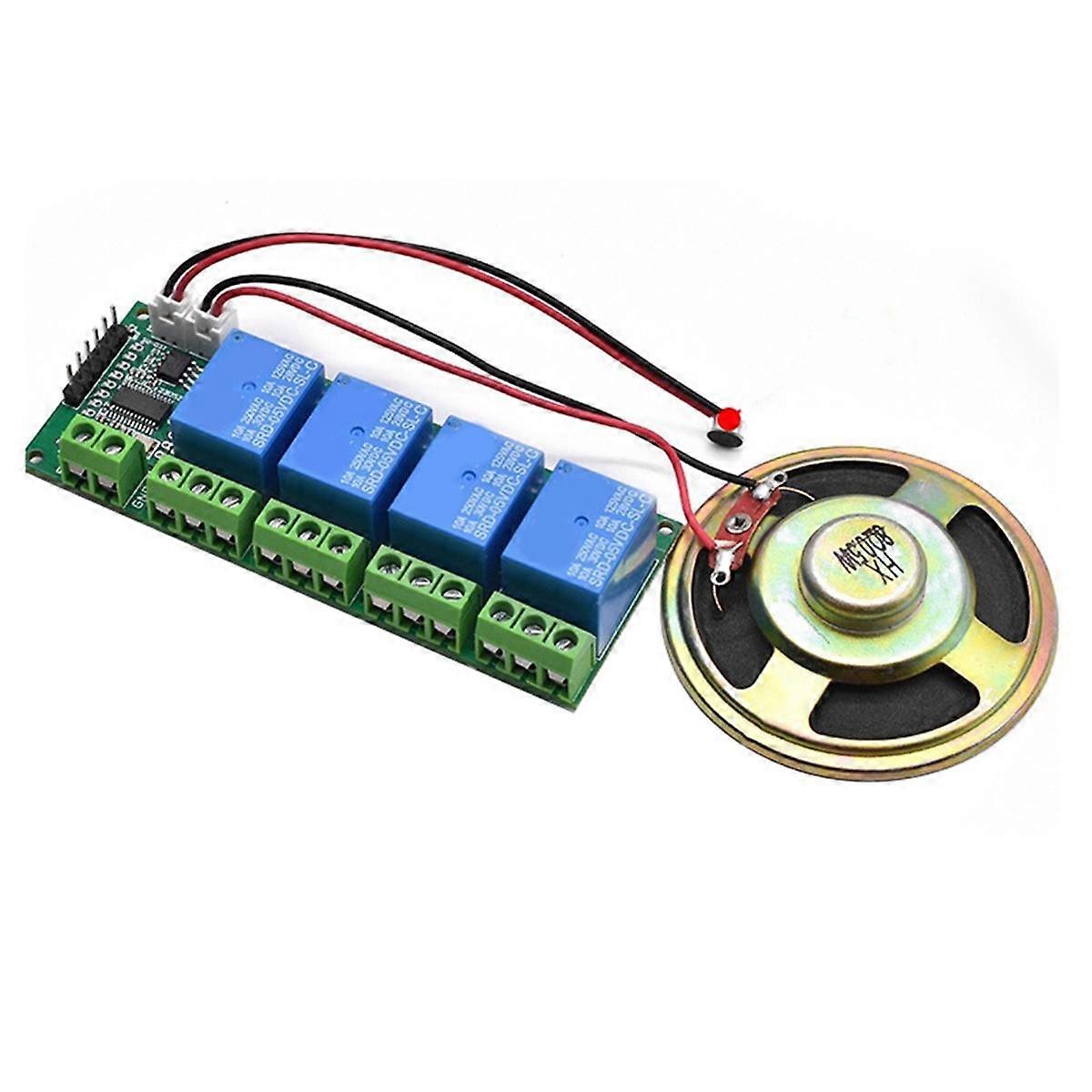 AI Intelligent Voice Recognition Module 4CH Offline Voice Control Switch Module Support Custom Voic