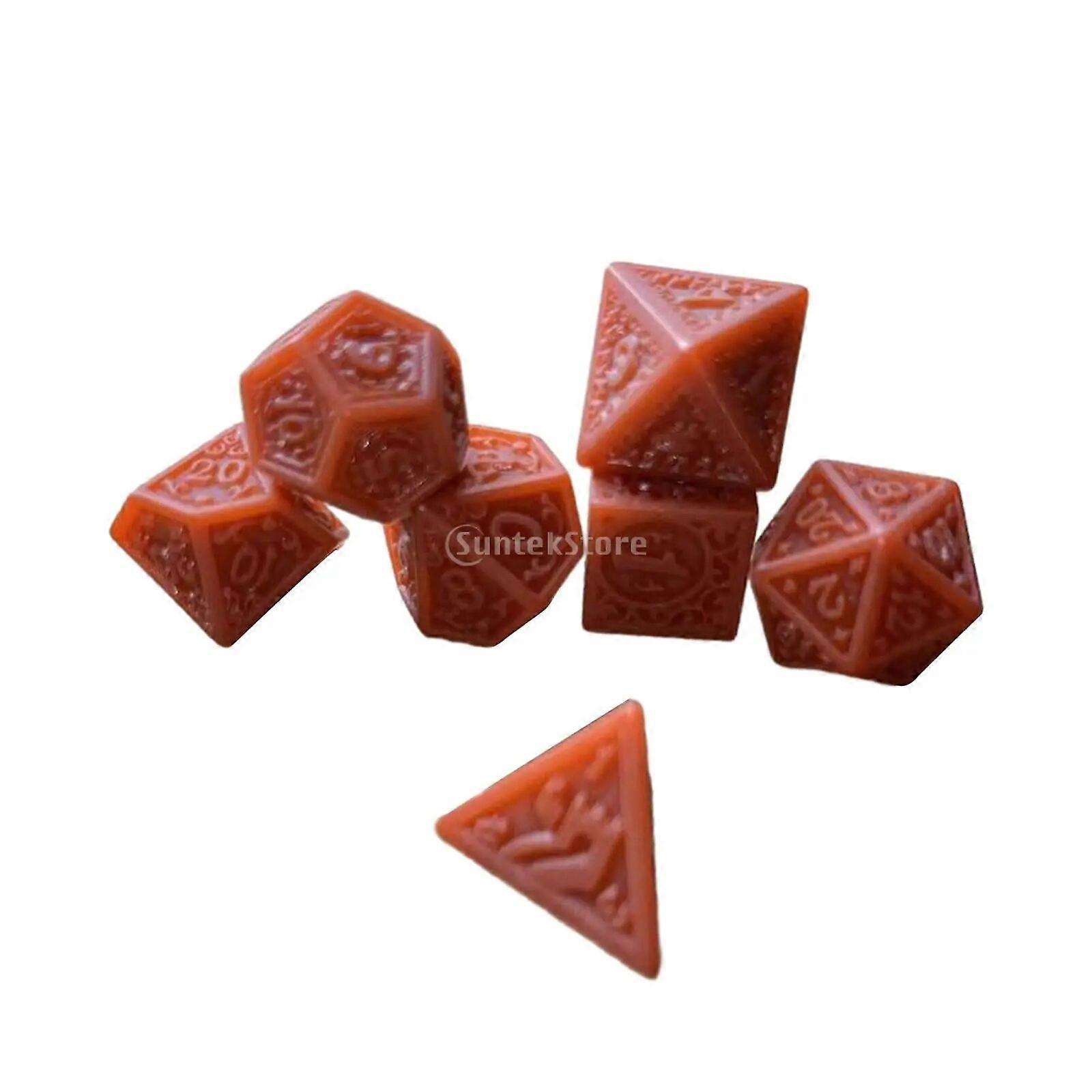 7Pcs Polyhedral Dice Collectibles Entertainment Toy D4 D6 D8 D10 D12 D20