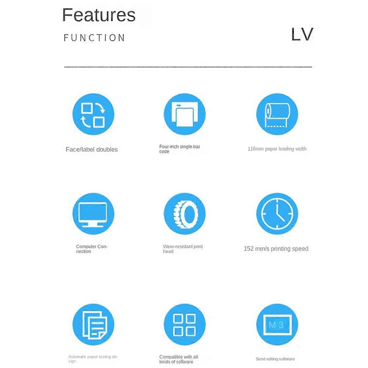 463B Tragbare Drucker Thermische Label Drucker Bluetooth Versand Barcode Label Drucker EU STECKER