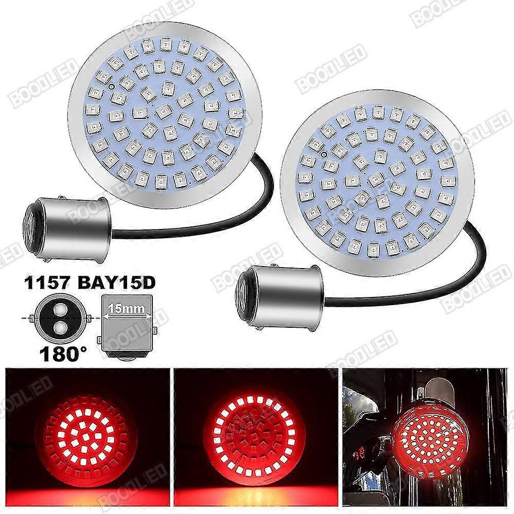 thumbnail image 2 of Red 1157/7528 LED Bulbs For Harley Tri Glide Rear Turn Signals – Dual Function 2 of 9
