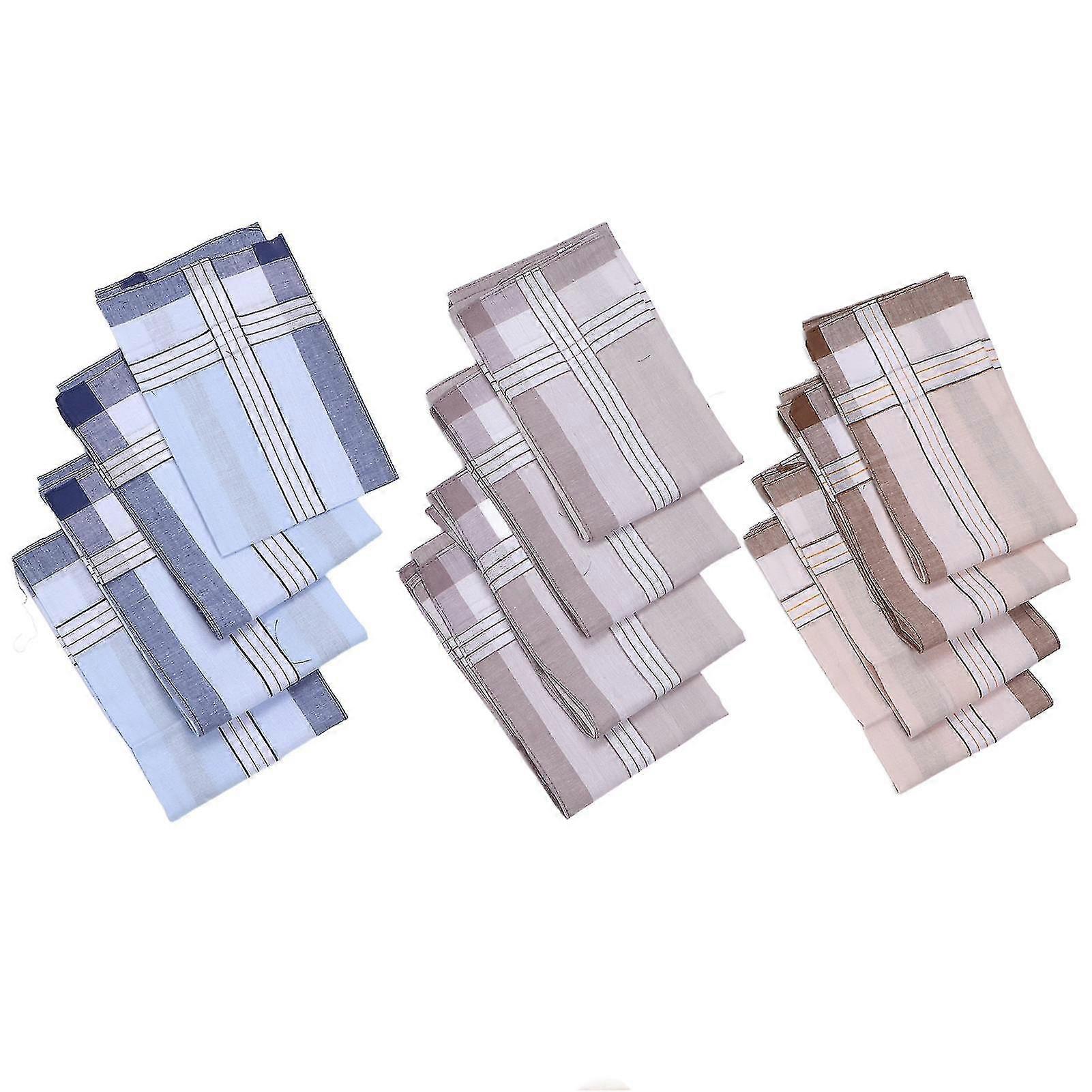 12 Pz 40 cm Cotone Uomini Fazzoletti Anziani Fazzoletti Sudore Fazzoletti Assorbenti Set