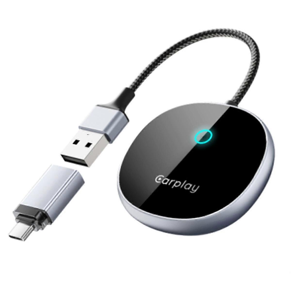 Wired to Wireless Carplay & Android Auto Adapter Wireless CarPlay with USB Android Auto Wireless Ad