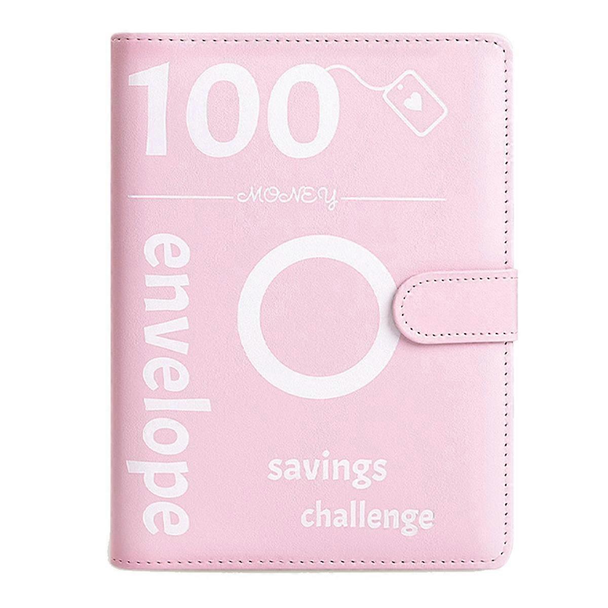 100 Day Challenge Money Saving Binder Leather Envelope Challenge Binder, Easy, Engaging and Rewardi