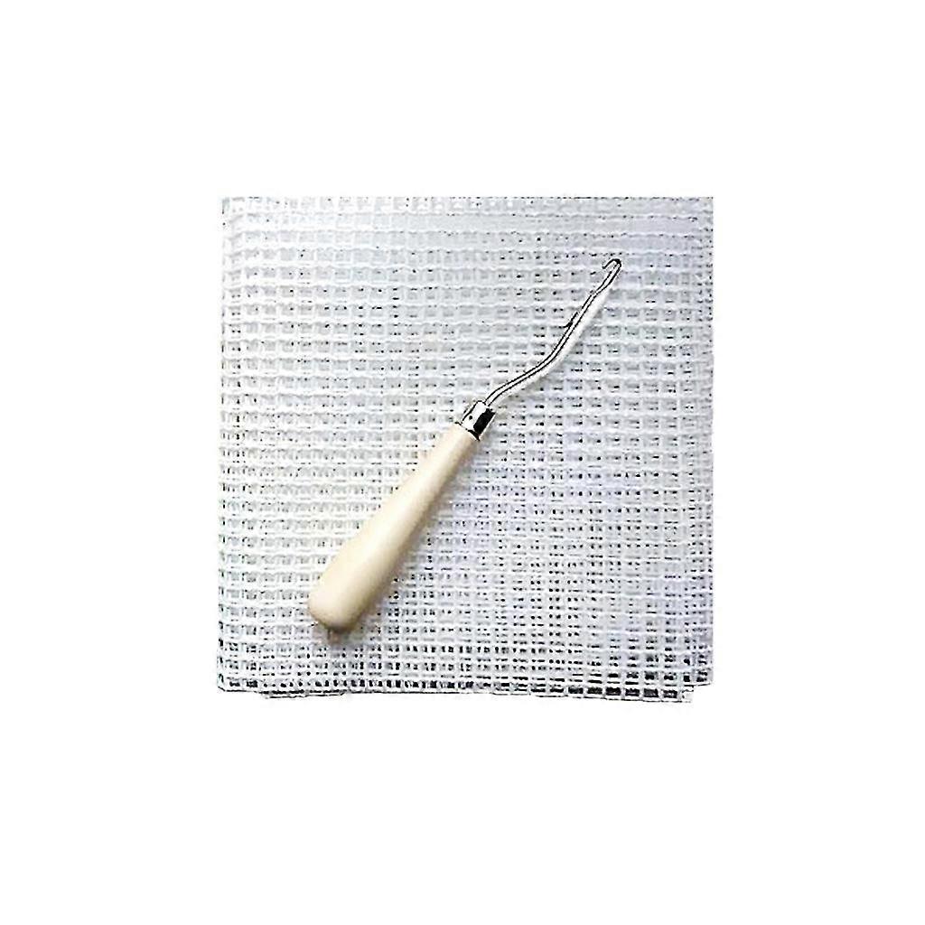 Free Pattern Rug Hooking Mesh Canvas Wooden Bent For Latch Hook Diy Kit Tool For