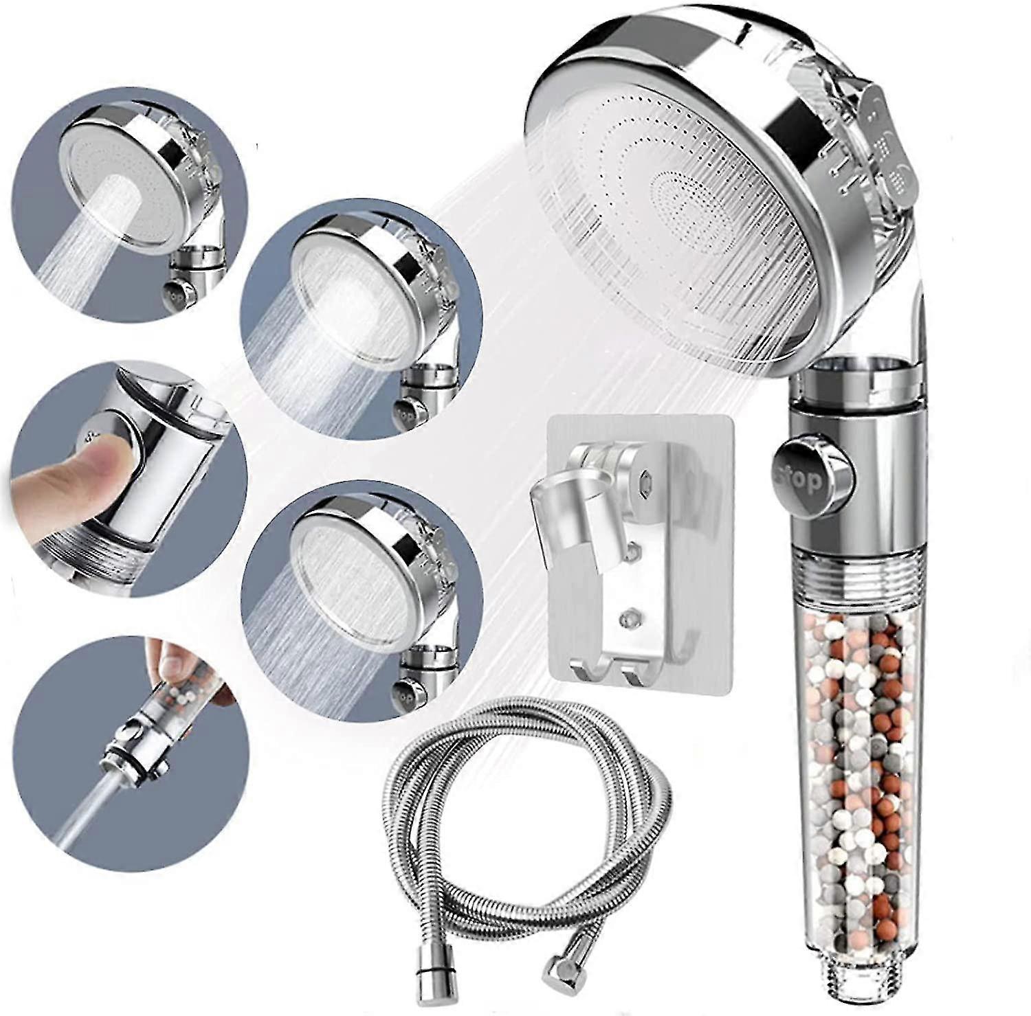 Ionic Shower Head, Handheld Supercharge High Pressure Water Saving Showers