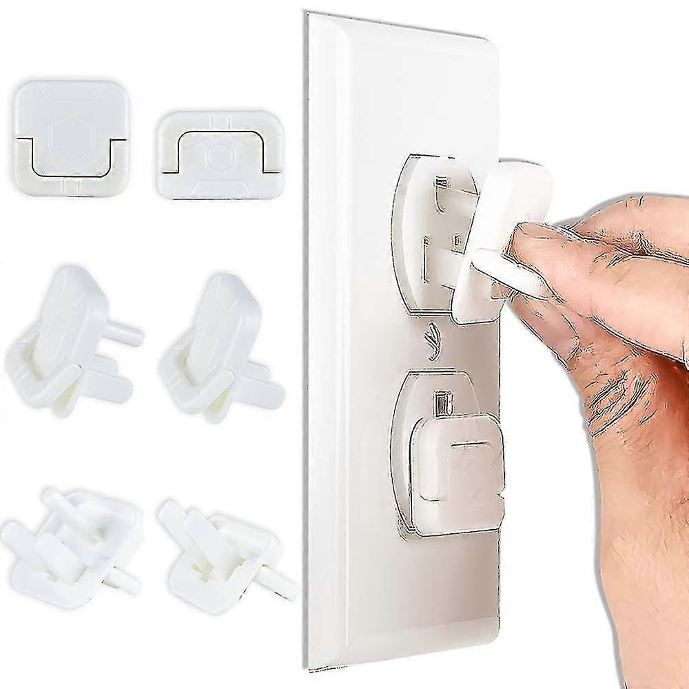 52 Pcs Outlet Covers Three + Two Holes Pull Ring Child Proof Protector