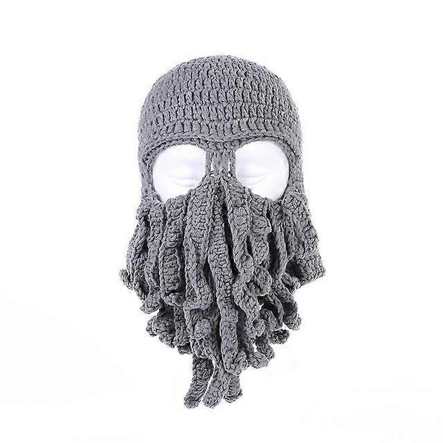 JWL 2pcs Octopus Beard Hat Novelty Funny Party Outdoor Warm