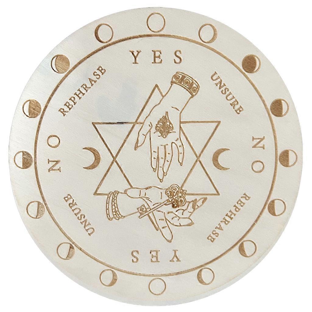 Metaphysical Message Board Wooden Star Pendulum Board Dowsing Divination Board