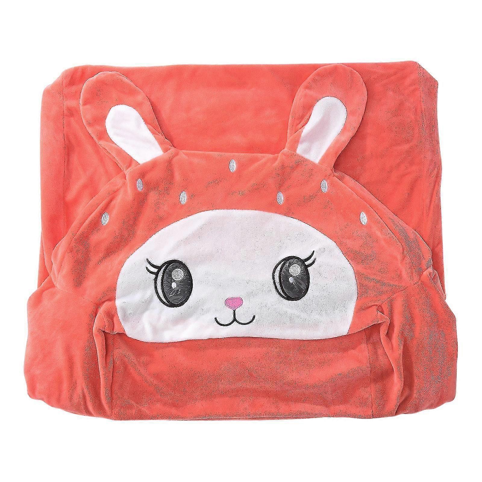 2 In 1 Plush Foldable Kids Sofa Cover Backrest Armchair Foldable Children Sofa |without Cushion |cute Cartoon Lazy Sofa Children Flip Open Sofa Bed Fo