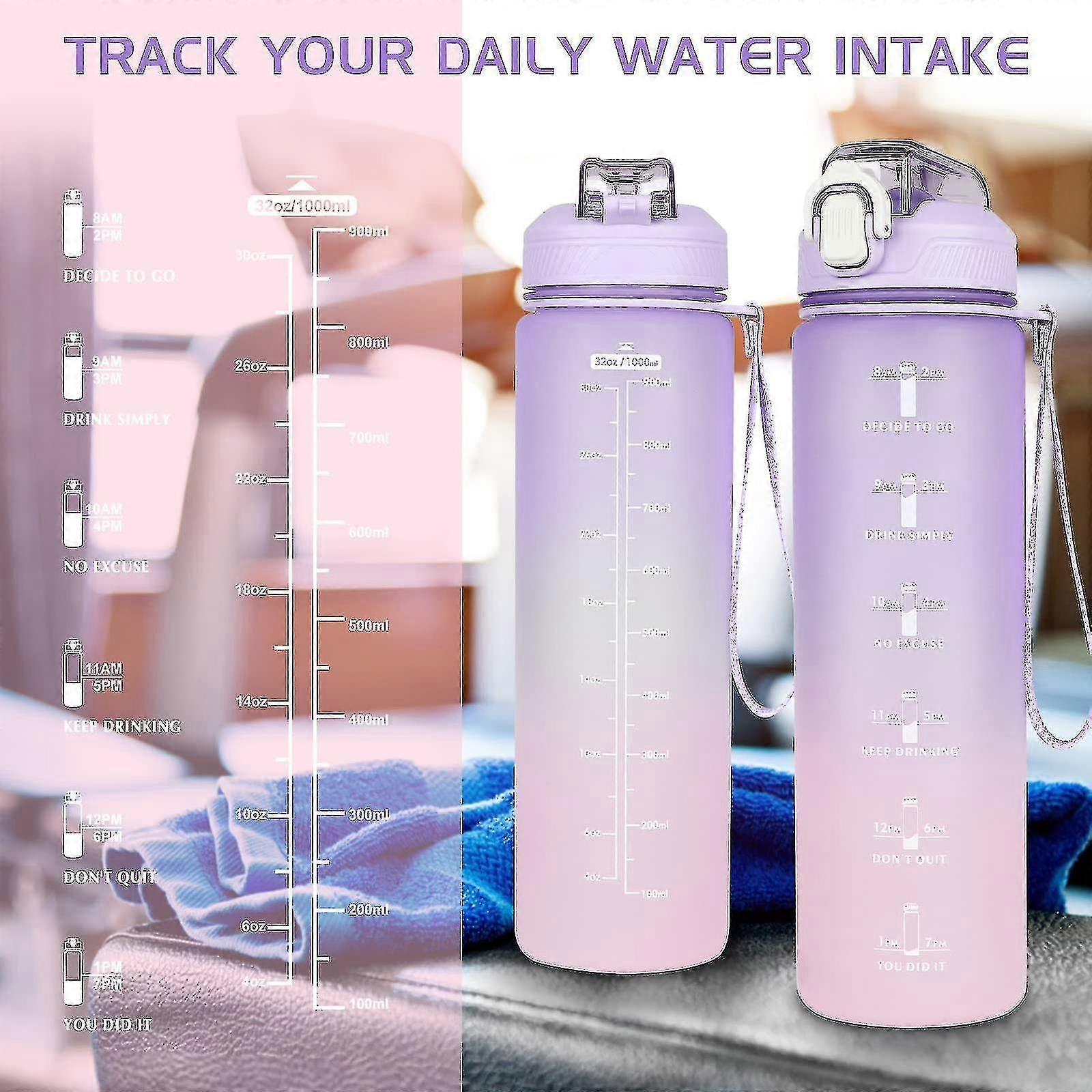 Sports Water Bottle 1L, BPA Non-Toxic Plastic Drinking Bottle, Leakproof Design - Foto 10