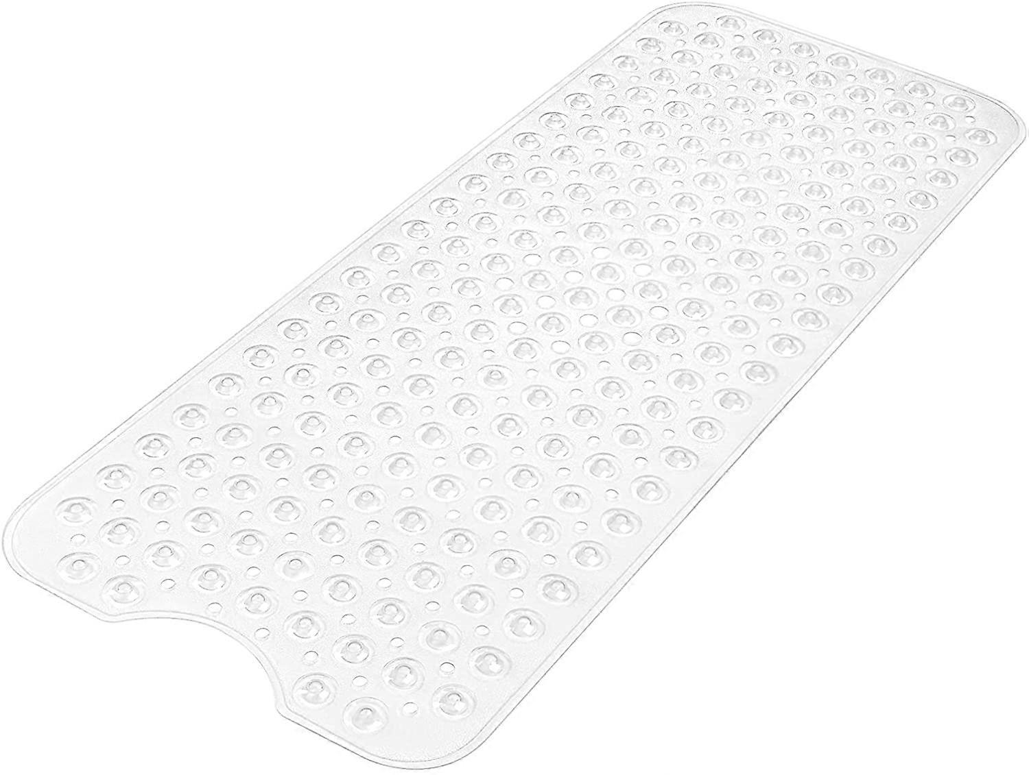 Bath Tub Mat, 39.3 x 15.7 Inches Non-Slip Shower Mats with Suction Cups and Drain Holes, Bathtub Mats Bathroom