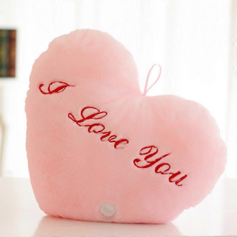Luminous Heart Shape Throw Plush Cushion