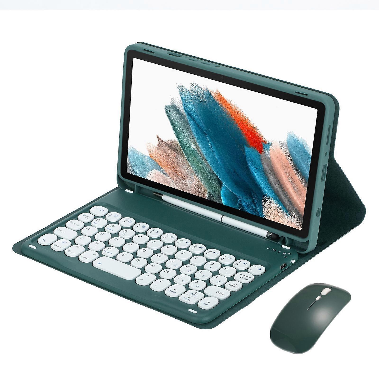 Keyboard Case for Samsung Galaxy Tab A9 Plus 11 Inch 2023, Detachable Wireless Keyboard Protective Cover, Dark Green