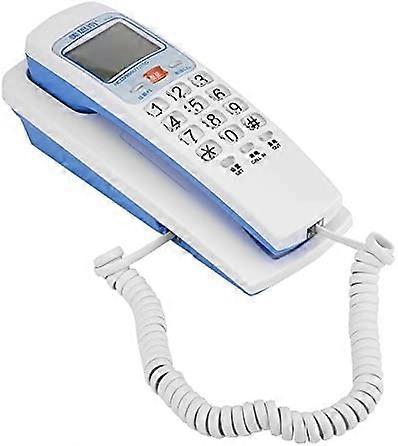 Landline Telephone, Crystal Button Corded Phone with FSK/DTMF Caller ID Wall Mount Function for Home