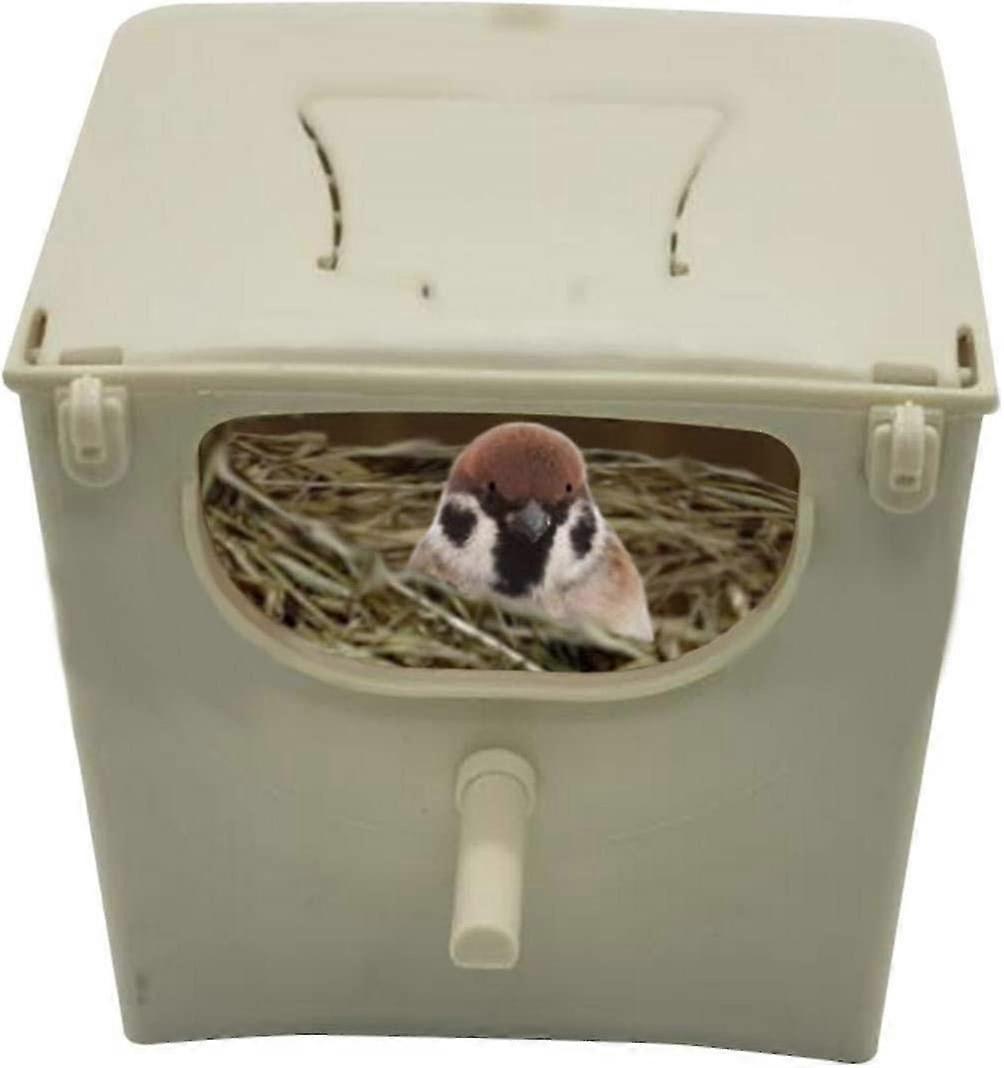 Bird Nest Box, Bird Cage Mount Nesting Box Breeding Bird Nest Box Plastic Parakeet House
