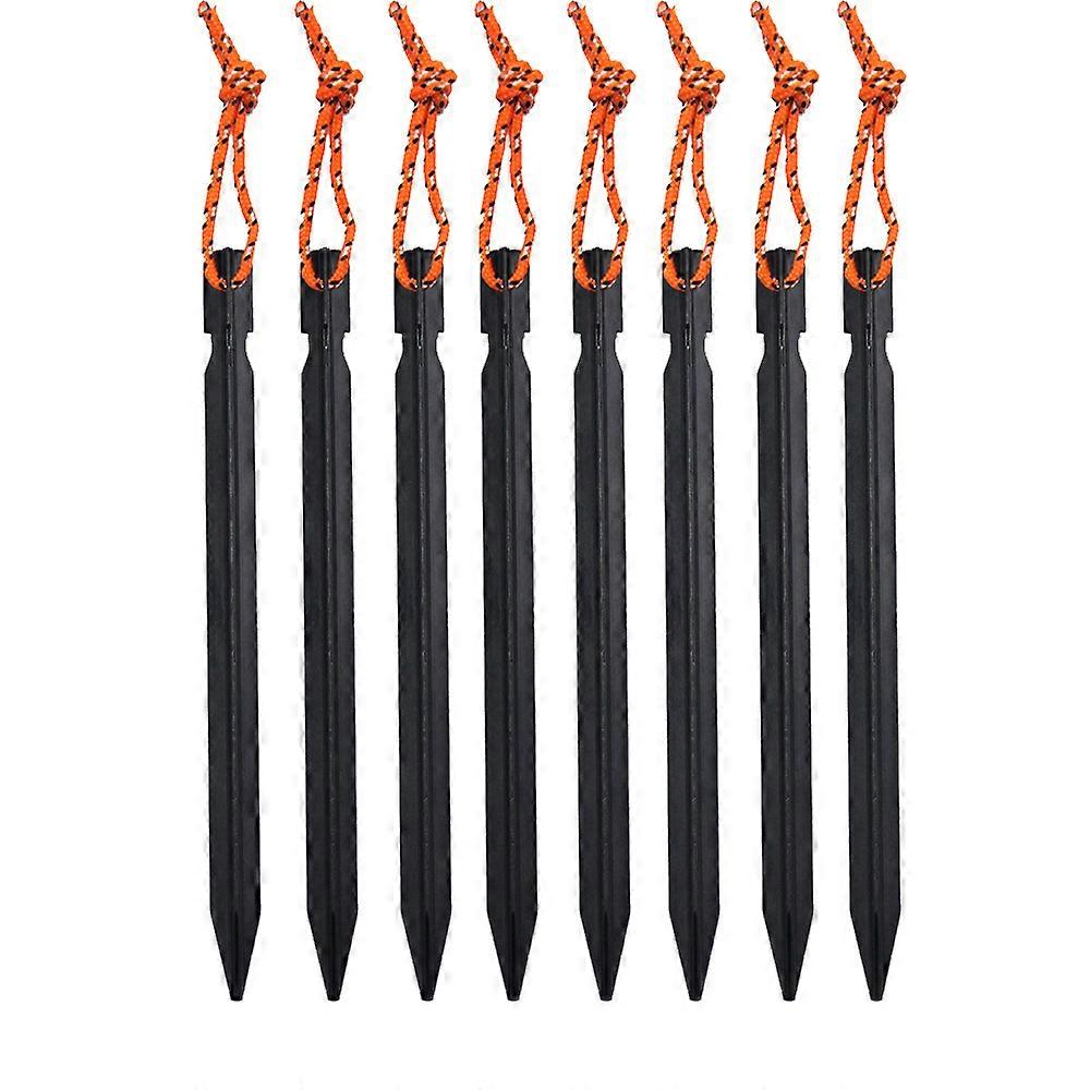 A set of 8 outdoor tents, with aluminum alloy camping nails, three edges, thick tent nails, and 18cm rope