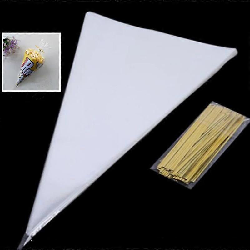 200pcs Transparent Food Bag Triangle Package