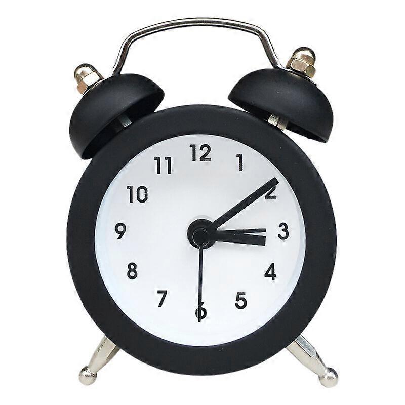 Mini Retro Alarm Clock,Classic Bell Alarm Clock Loud Battery Oper