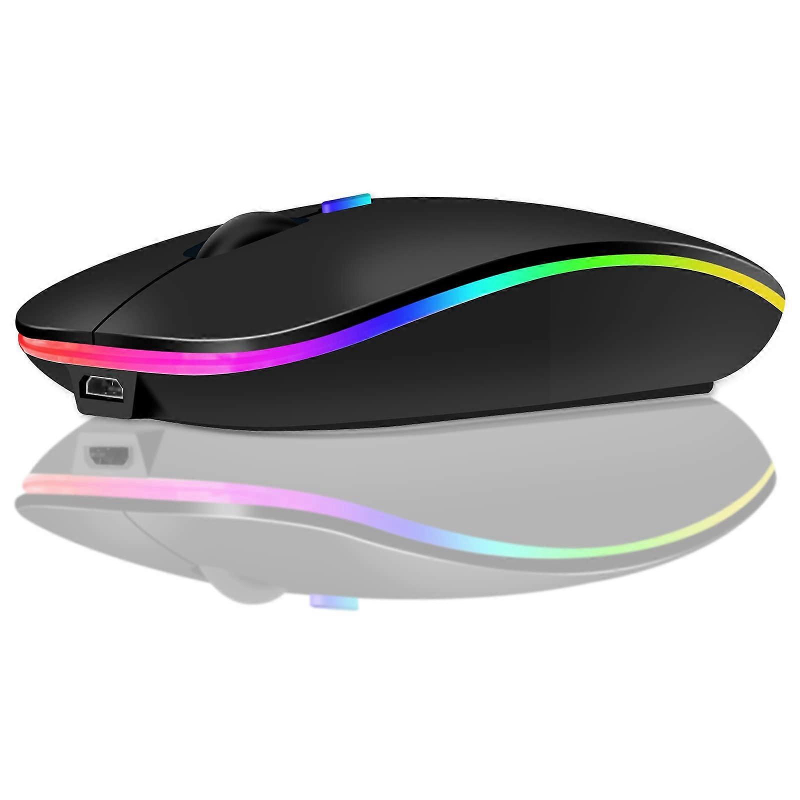 Wireless Mouse for Laptop, LED Dual Mode(Black)