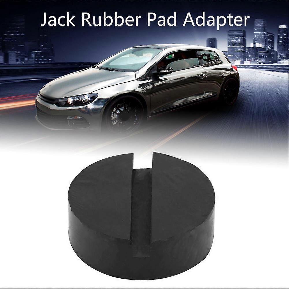Car Universal Slotted Frame Rail Floor Jack Pads Jacking Rubber Pad Adapter Black