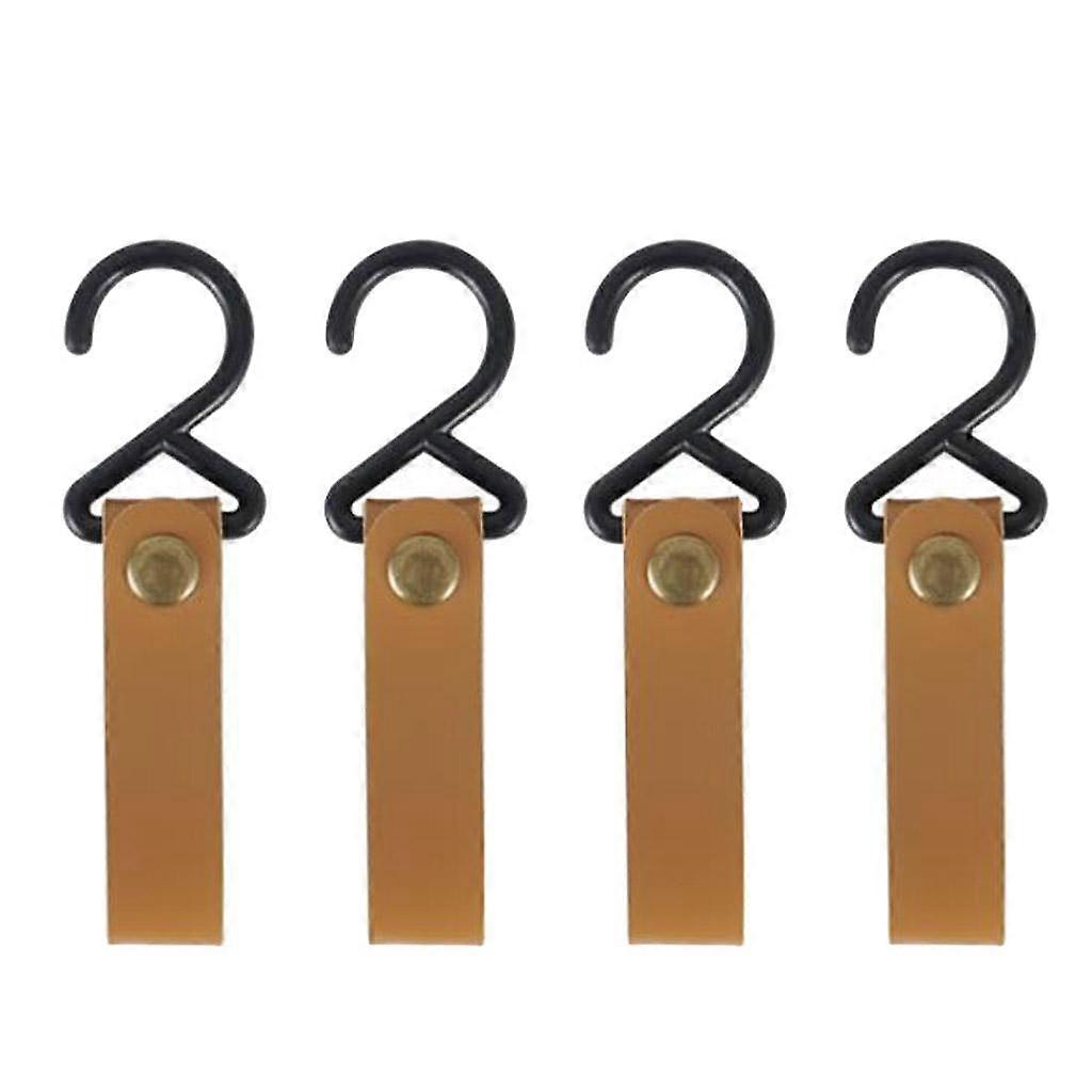 4x Outdoor Cookware Hanging Rack Hook Pot Pan Lamp Holder Light Coffee