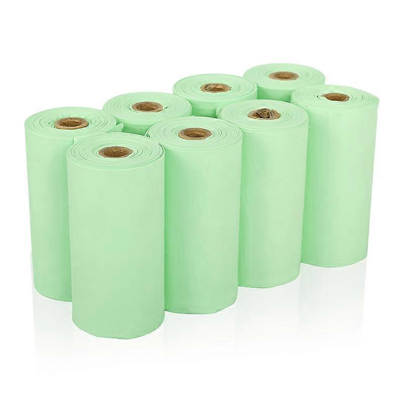 8pcs Biodegradable Dog Poo Bags,PLA-Based Materials Compostable,Flexible and Strong
