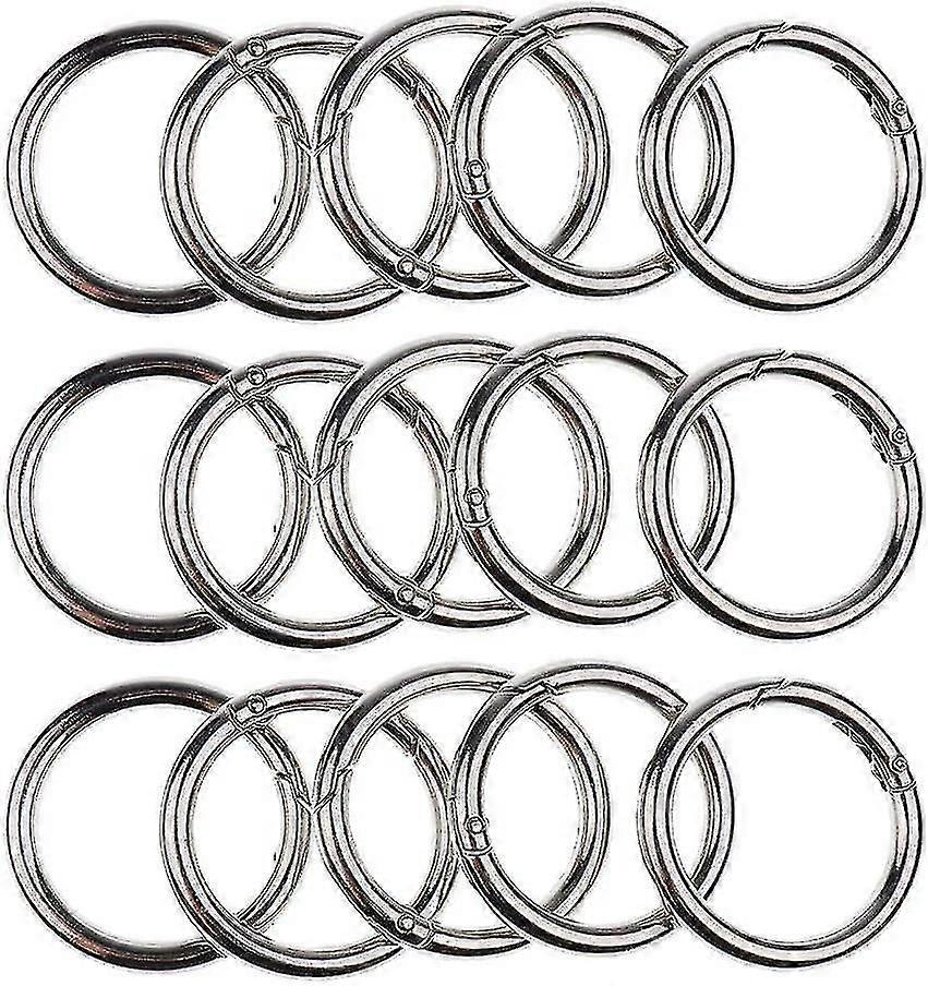 Bag Carabiner Ring, 30 Pieces Round Carabiner Ring, Spring Buckle Mini 20mm Round Carabiner Keychain Hook Clips Compatible With Crafts And Bag Accesso