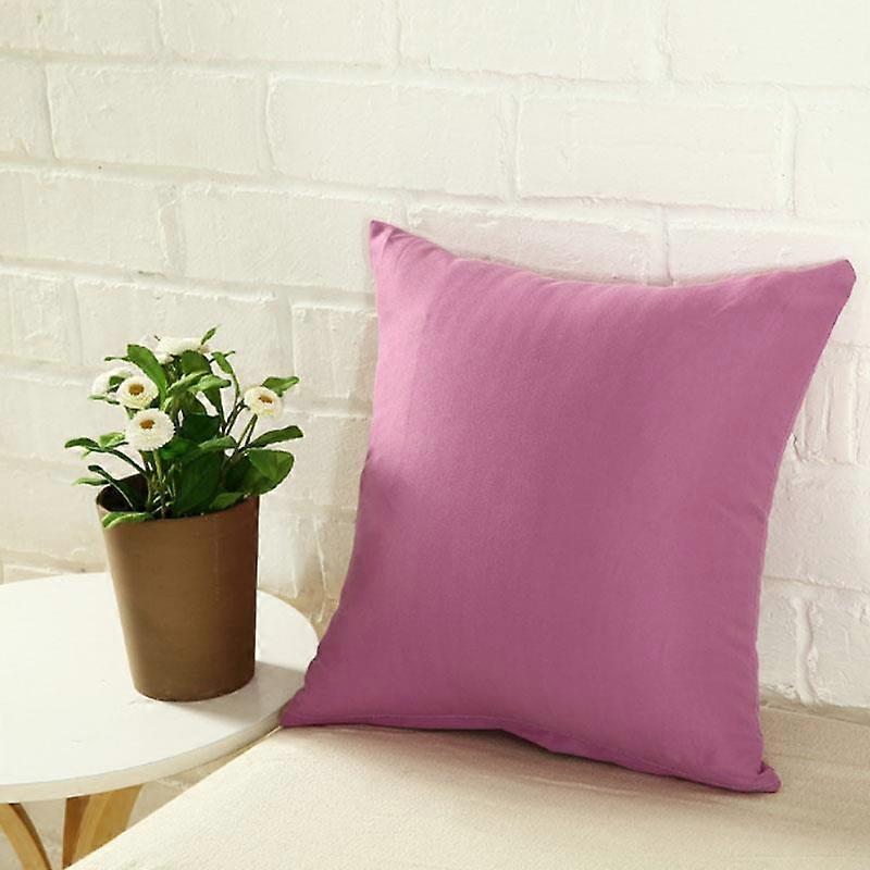 Candy Color Pillow Case Solid Color Polyester Throw Pillow Case Decorative Pillowcases Cover