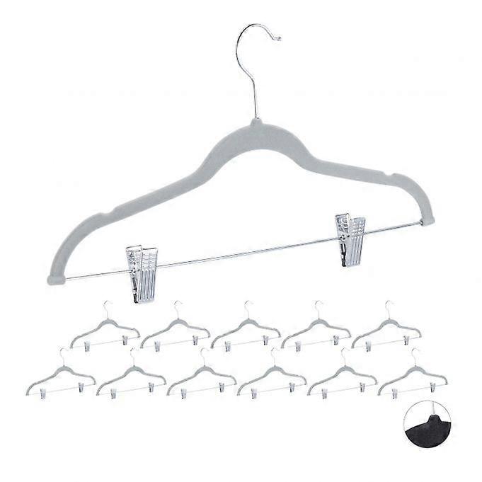 Sammetshängare med clips set om 12