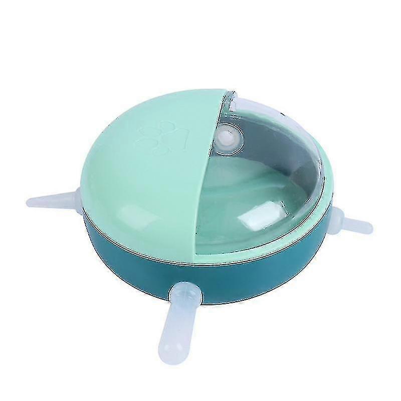 子犬の子猫のミルクの送り装置は180mlのボウル5の乳首のシリコーンのシミュレーションの看護ステーションの猫の食糧ディスペンサー新生児ペットの付属品をセットする