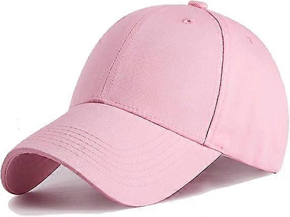 Pink baseball cap Classic 6-panel sports cap adjustable for men and women head size 54-61 cm