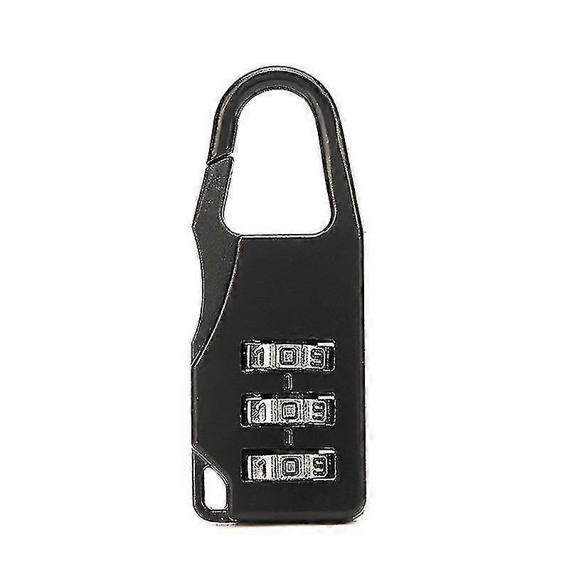 3 Pack Combination Lock, 3-digit Padlock Keyless, Resettable Luggage Locks,black