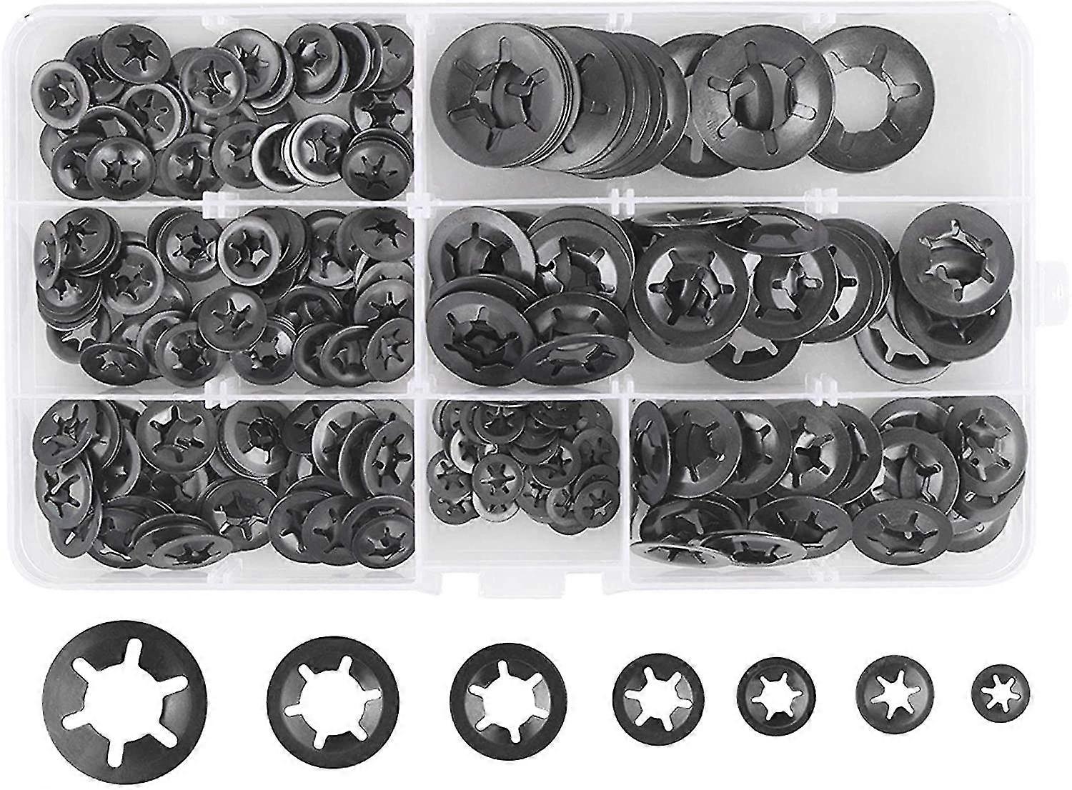 280 stuks lock washers lock ringen, stalen lock ringen quick lock ringen