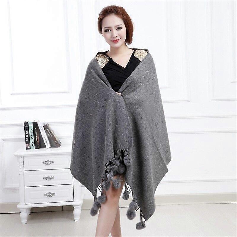 Casual Solid Skjerf Wrap For Damer Damer 100% Ull Sjal Brud Bryllup Stole