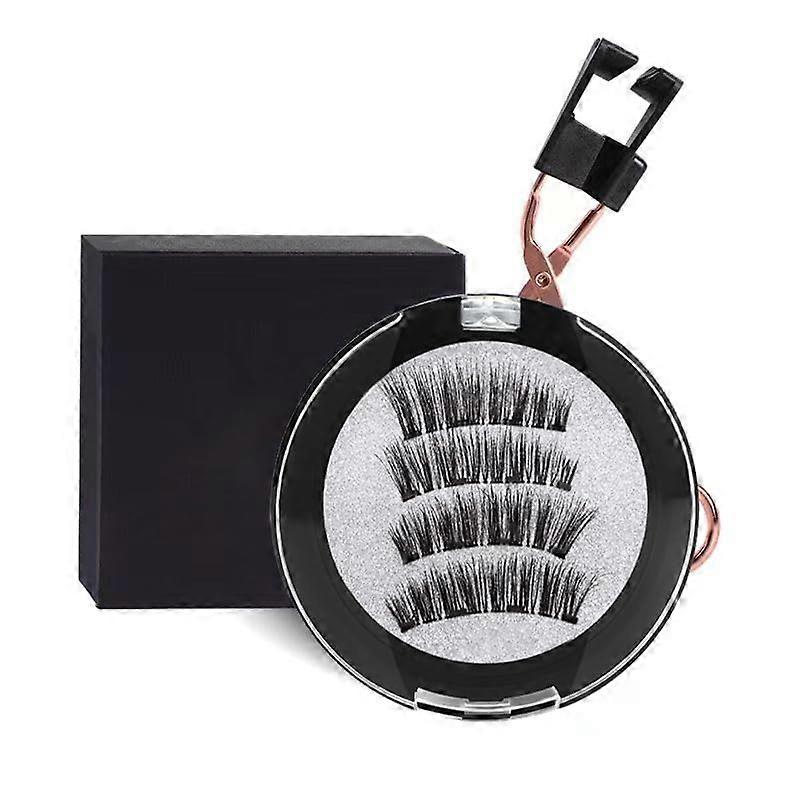10set Four pieces of magnetic suction false eyelashes do not need eyeliner pen, do not need glue, natural appearance, lightweight, easy to wear, four